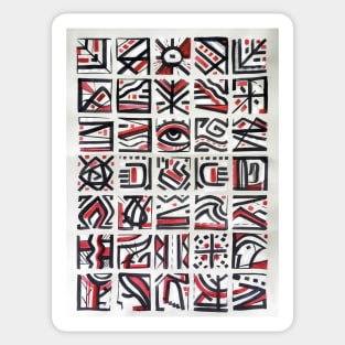 Urban codice indigenous symbols Sticker